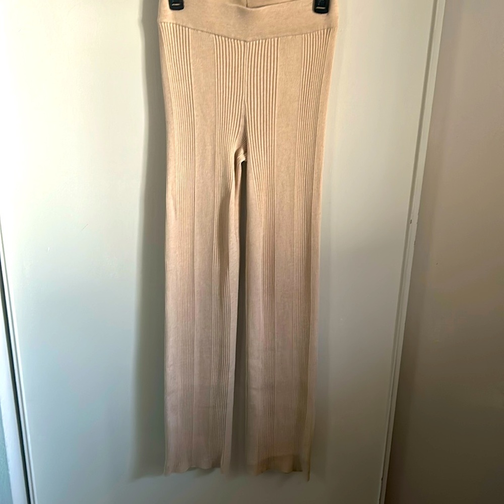 Pink Rose Women’s Ribbed Easygoing Curve Hugging Cozy Cool Weather Sweater Pants